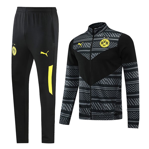 Trainingsanzug Borussia Dortmund 2022-2023 Grau Schwarz